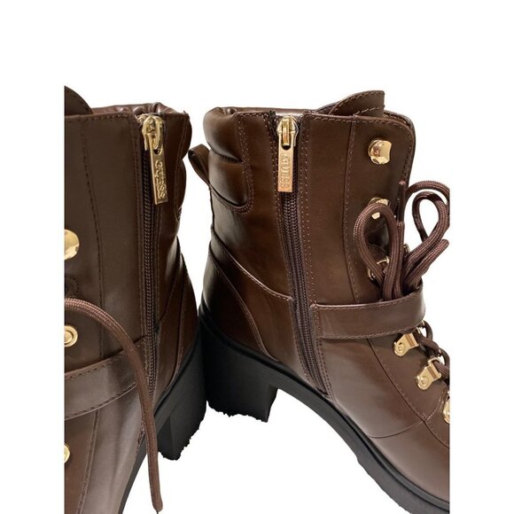 NEW Guess Canally Brown platform combat boots women size‎ 10 - Picture 6 of 11